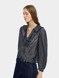 Blusa Con Bordados 100% Algodón
