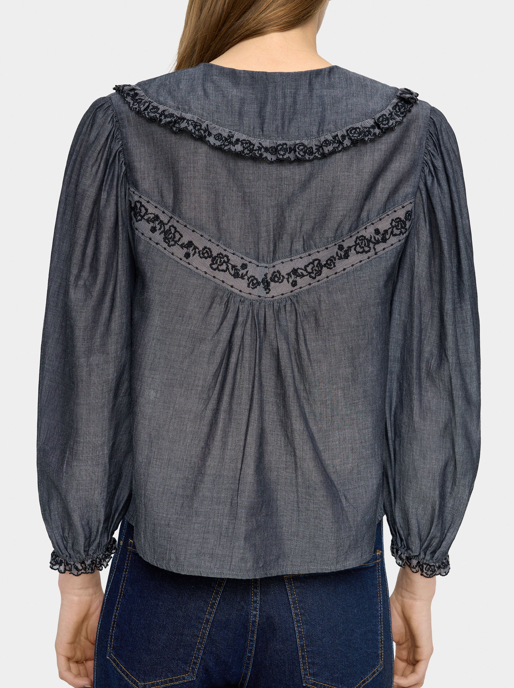 Blusa Con Bordados 100% Algodón