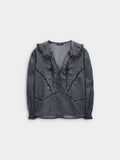 Blusa Con Bordados 100% Algodón