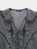 Blusa Con Bordados 100% Algodón
