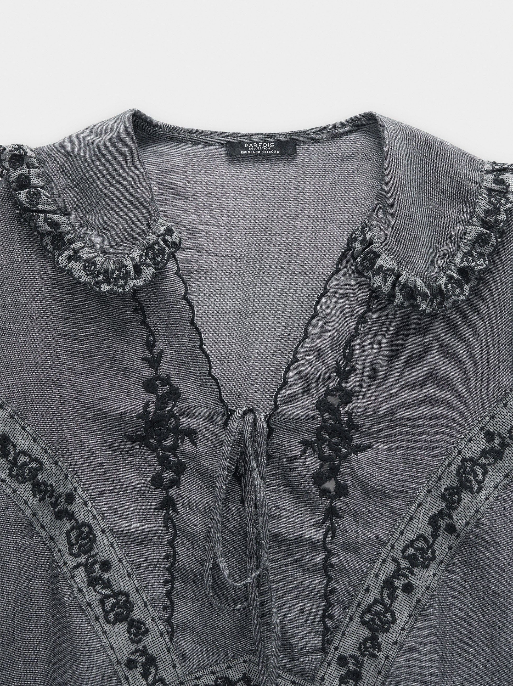 Blusa Con Bordados 100% Algodón
