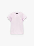 Camiseta De Algodón Mangas Con Volantes