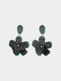 Pendientes Con Flor Doble De Resina