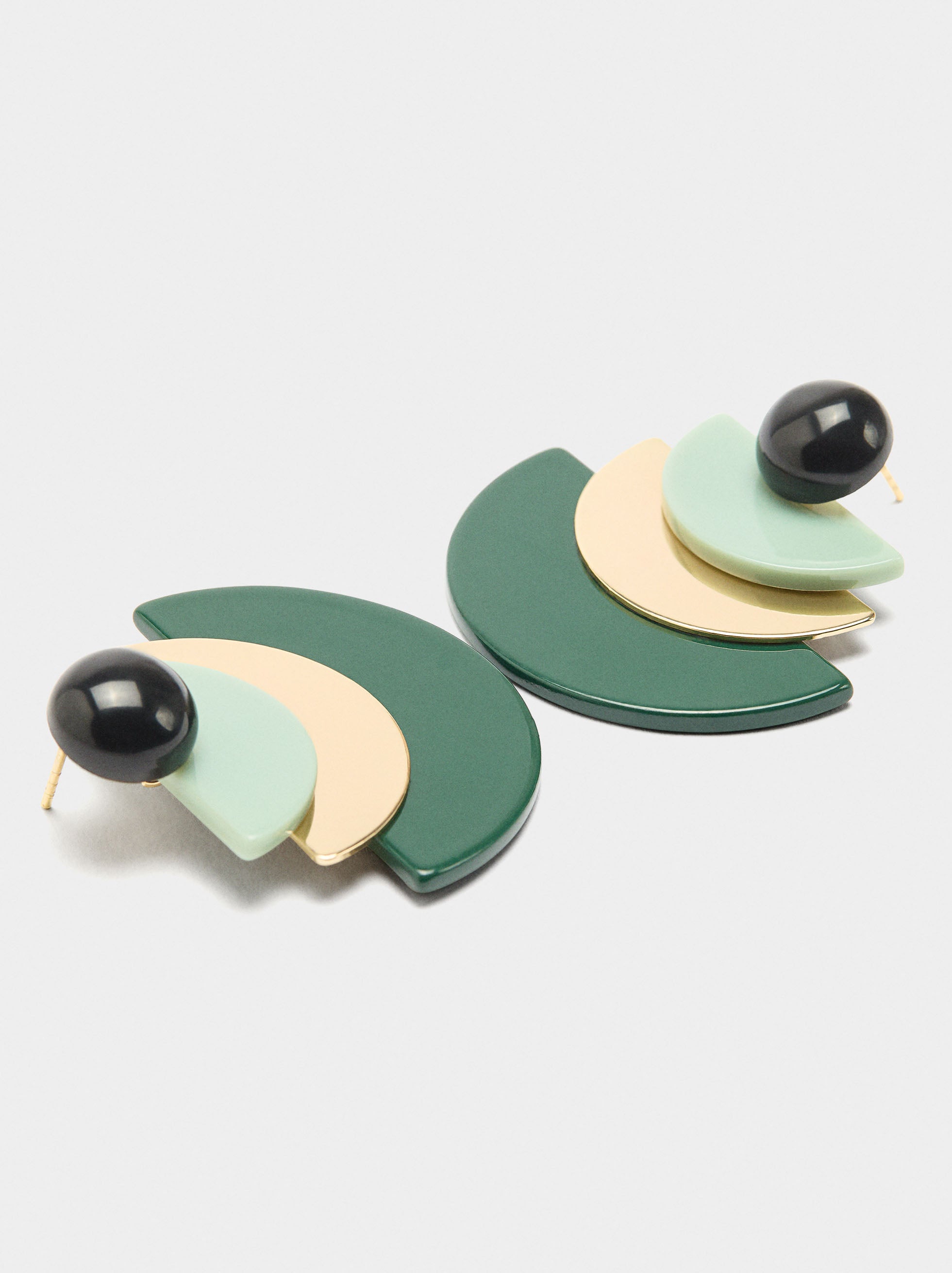 Pendientes Geométricos De Resina
