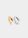 Set De Anillos Bicolor Con Onda