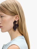 Pendientes Media Flor Con Relieve