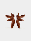 Pendientes Media Flor Con Relieve