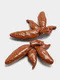 Pendientes Media Flor Con Relieve