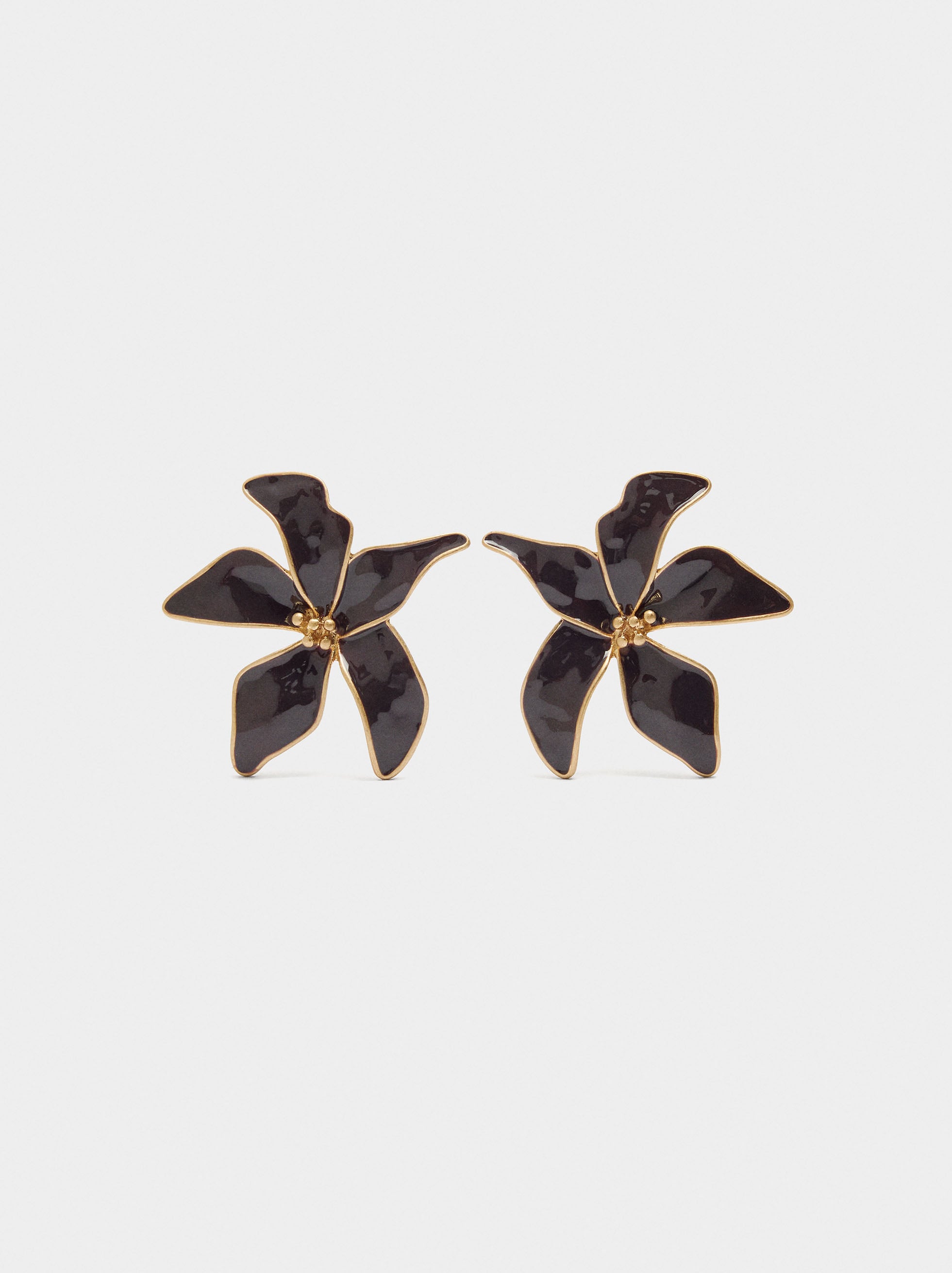 Pendientes Flor Con Esmalte