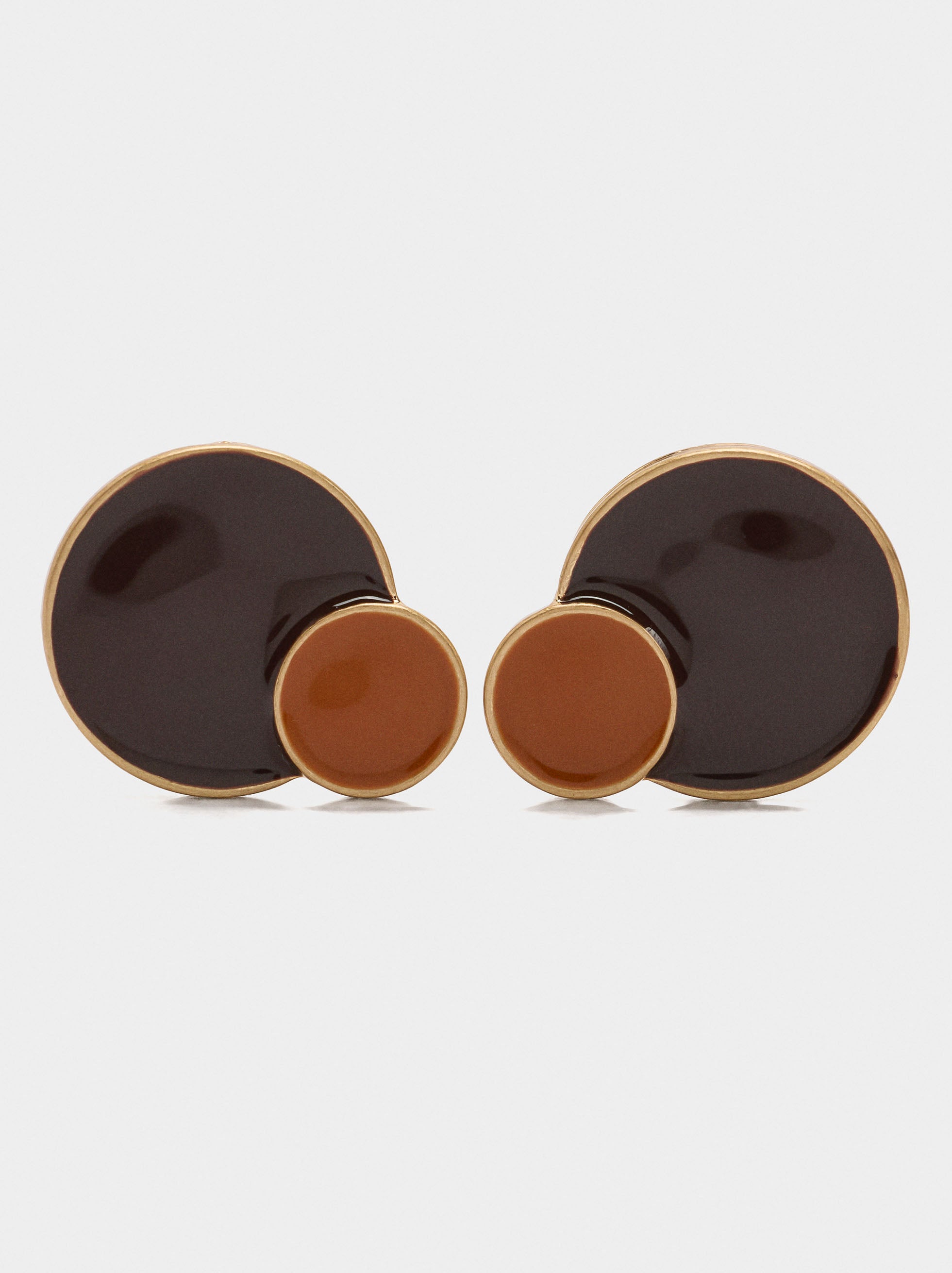 Pendientes Redondos Con Esmalte