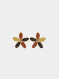 Pendientes Flor Con Esmalte Multicolor