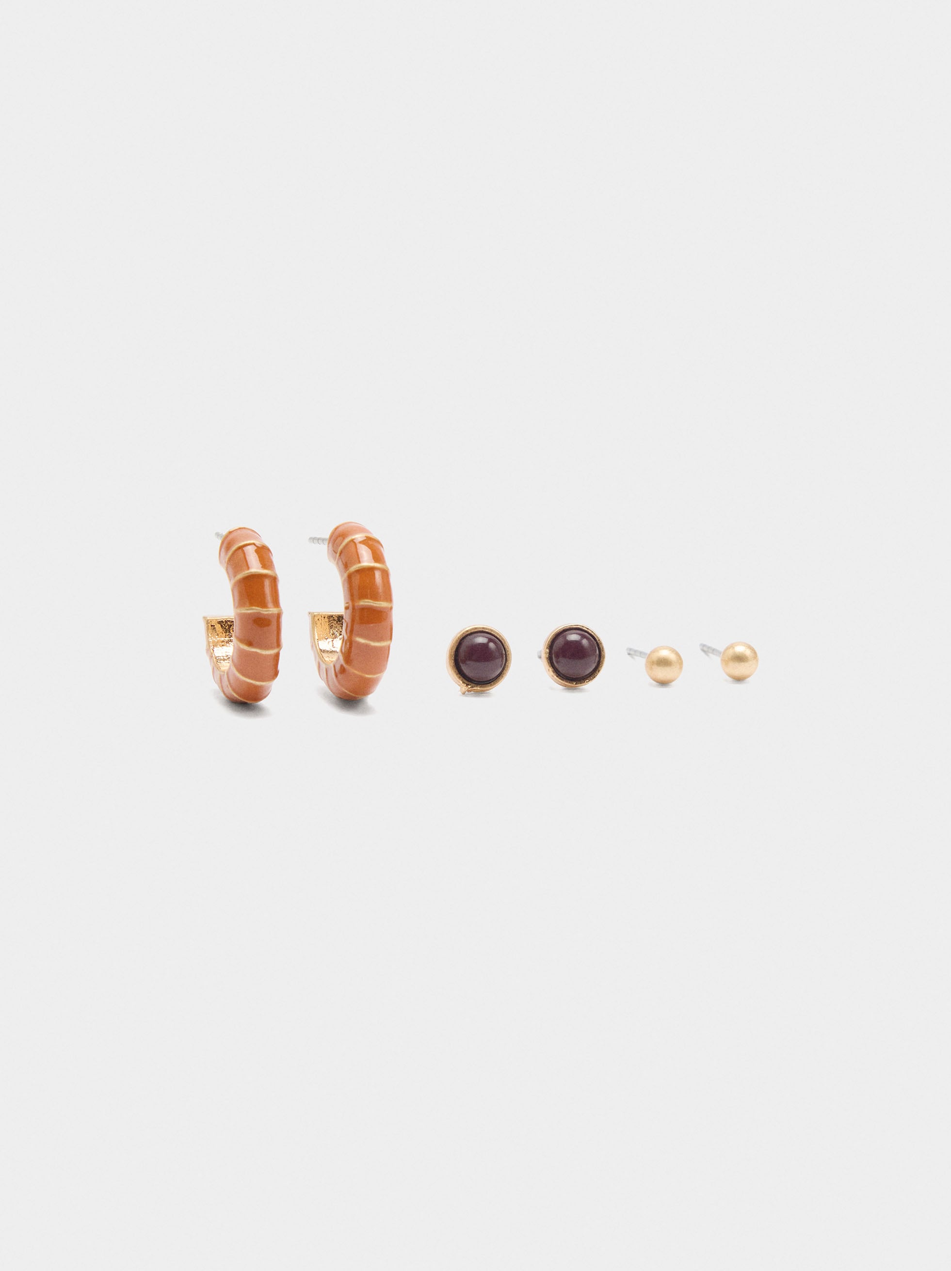 Set De Pendientes Con Esmalte
