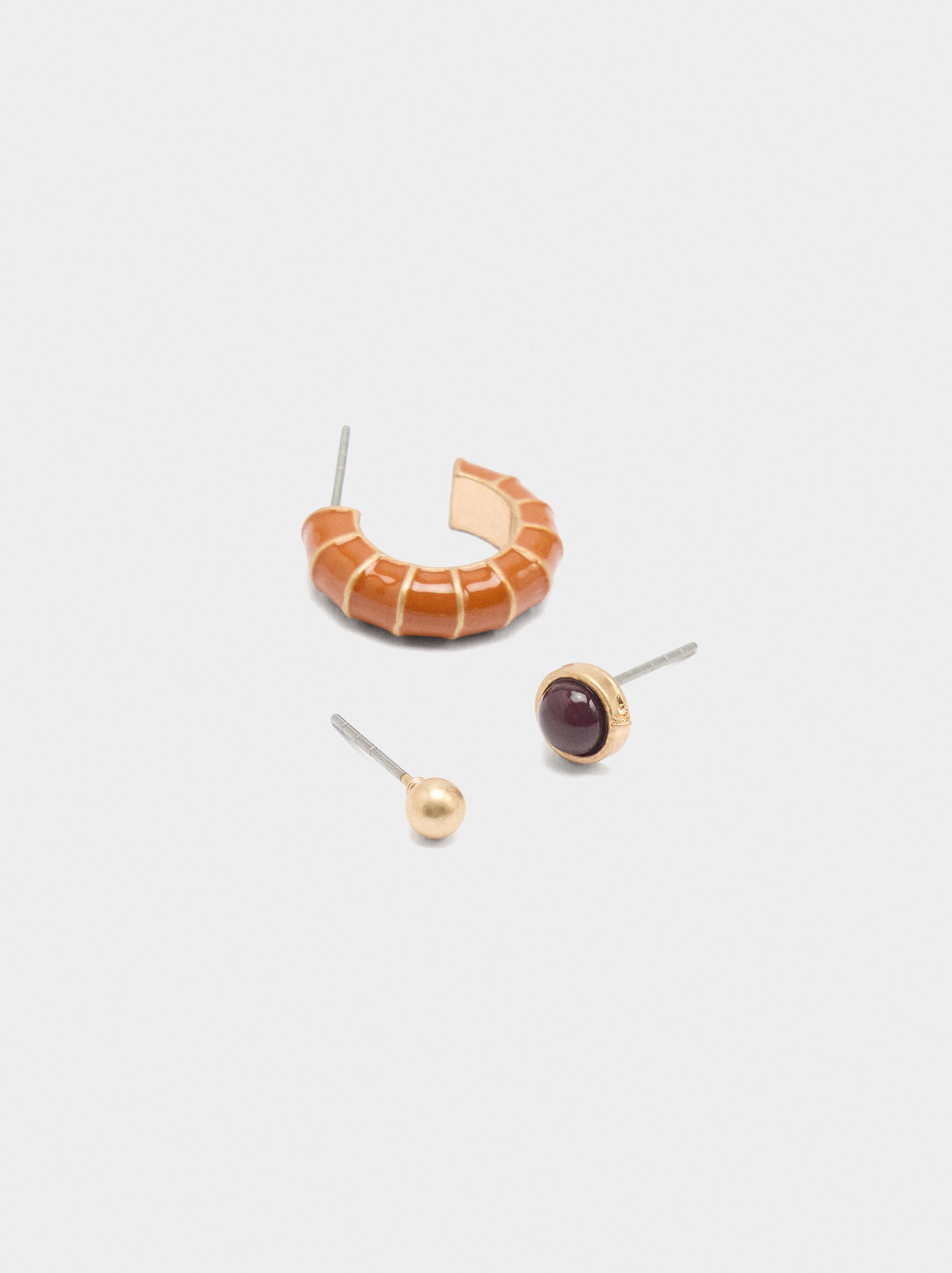 Set De Pendientes Con Esmalte