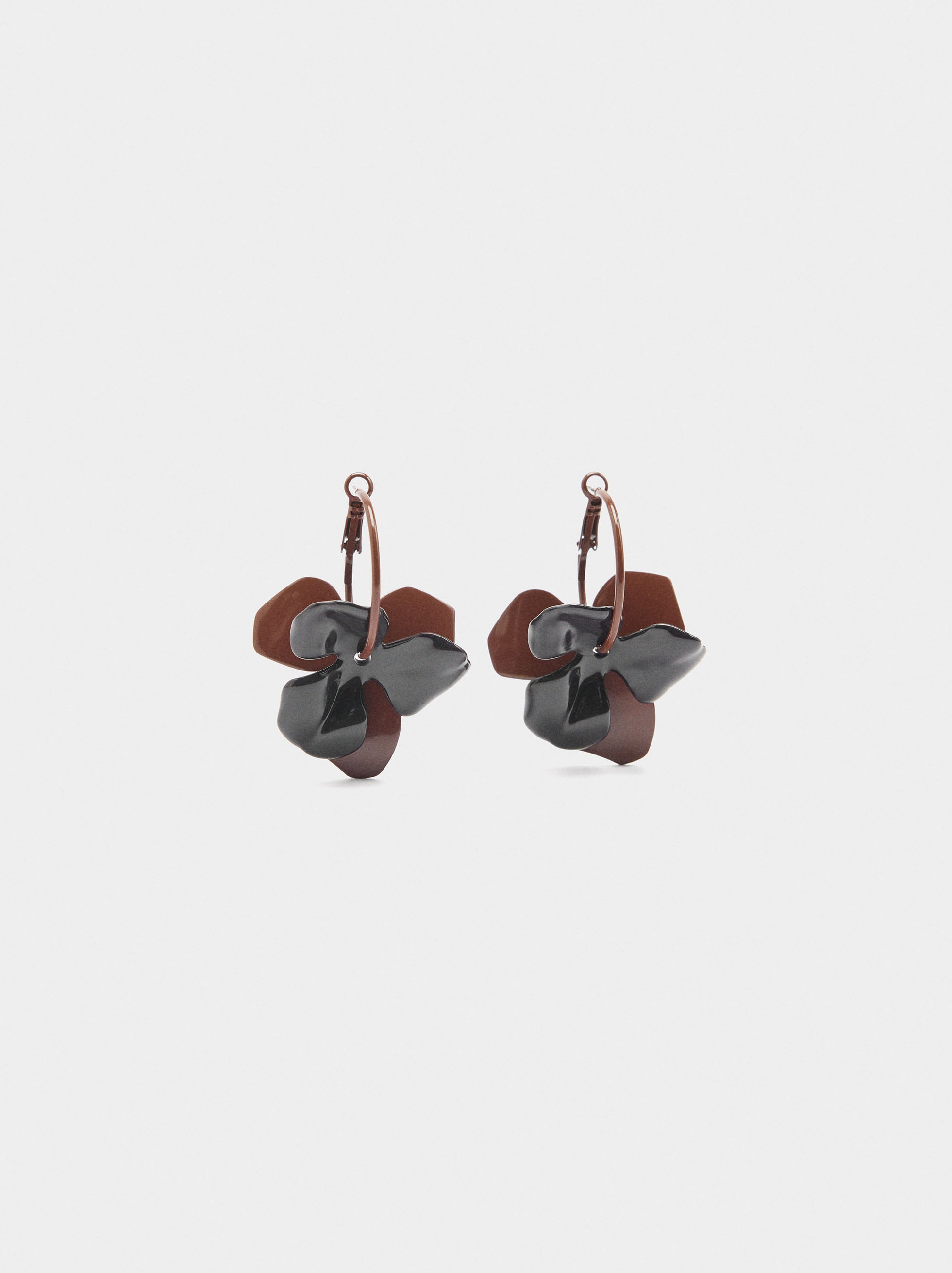 Aros Con Flores Esmaltadas