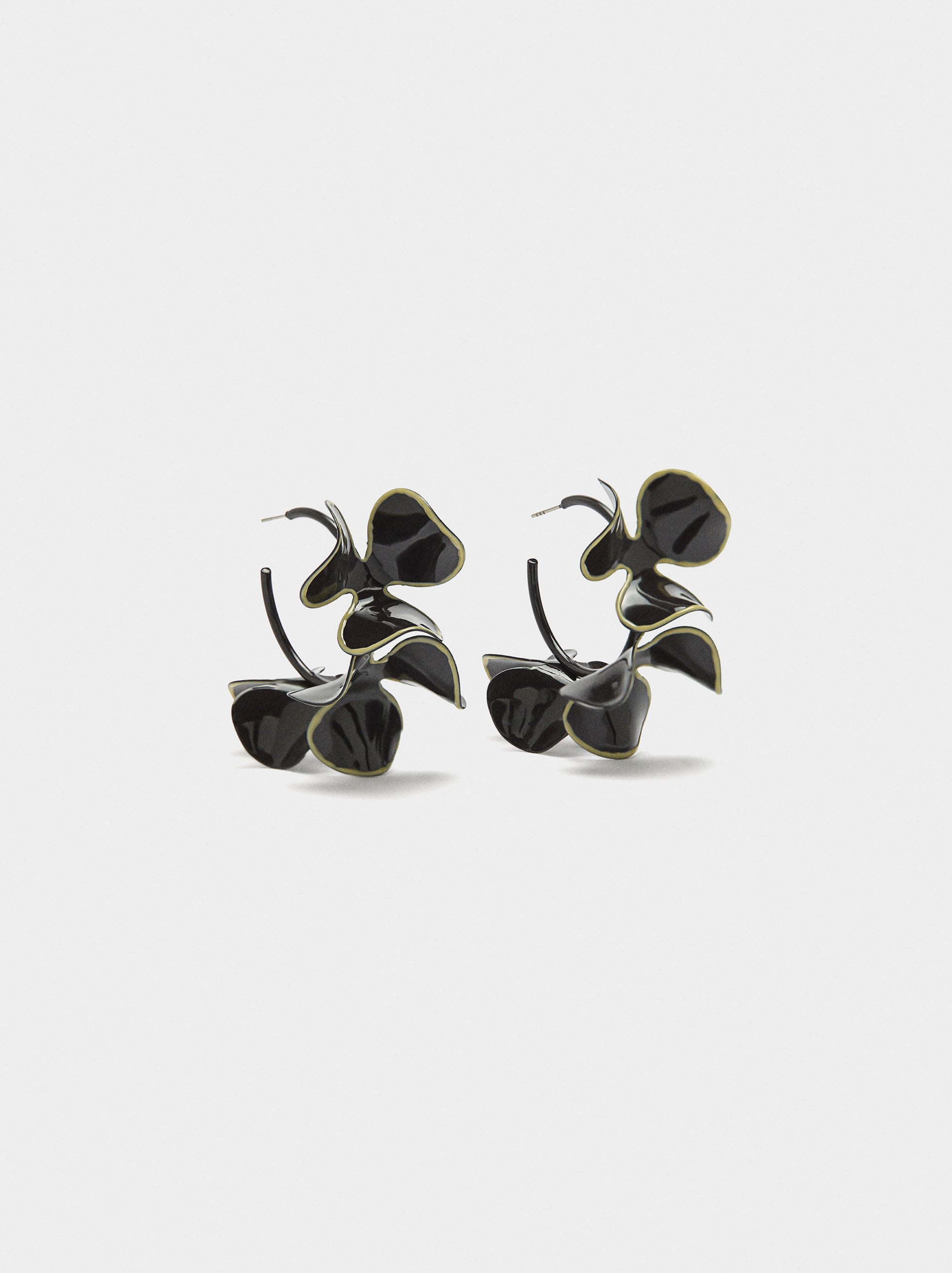 Aros Con Flores Esmaltadas