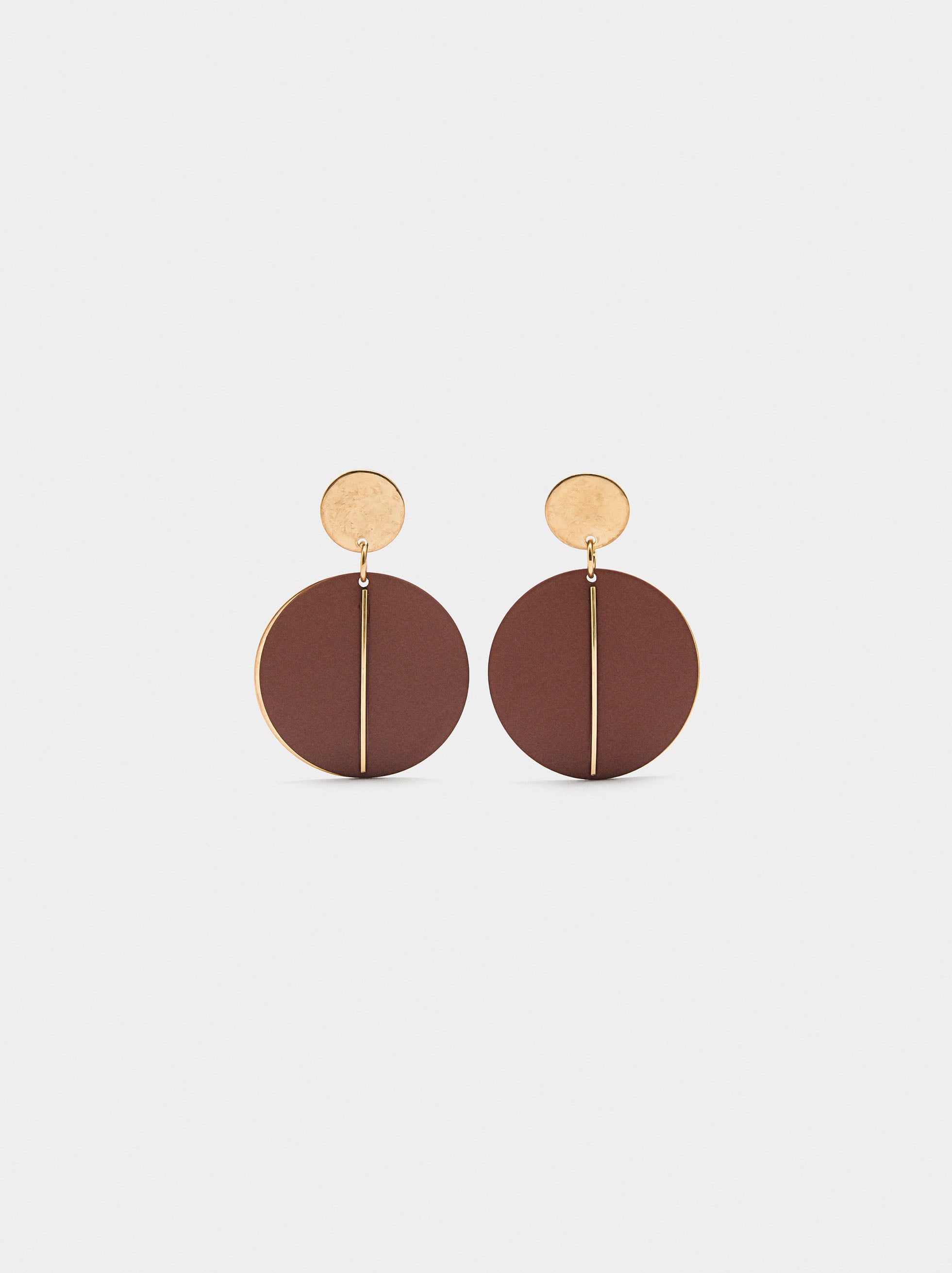 Pendientes Redondos Con Esmalte