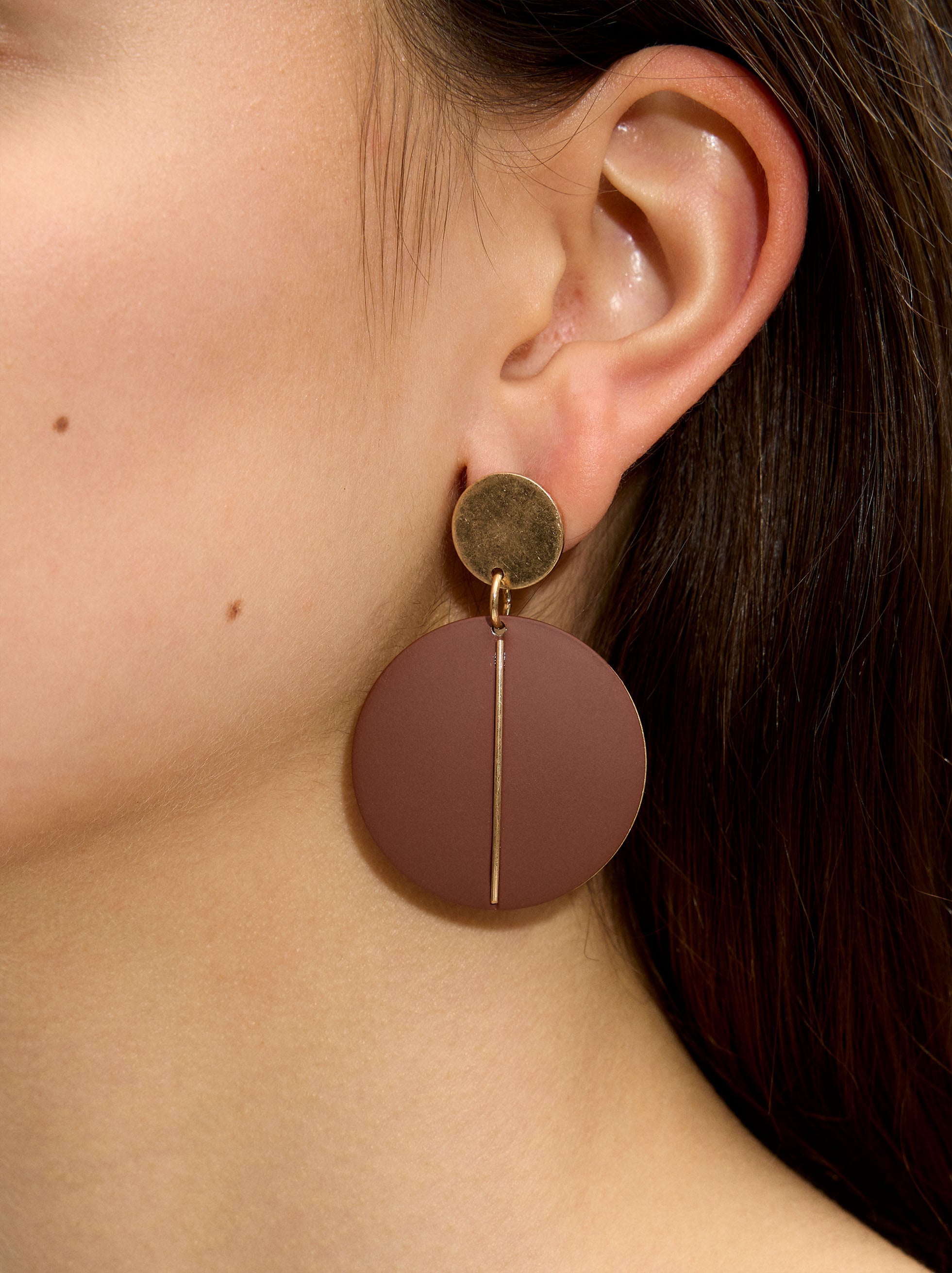 Pendientes Redondos Con Esmalte