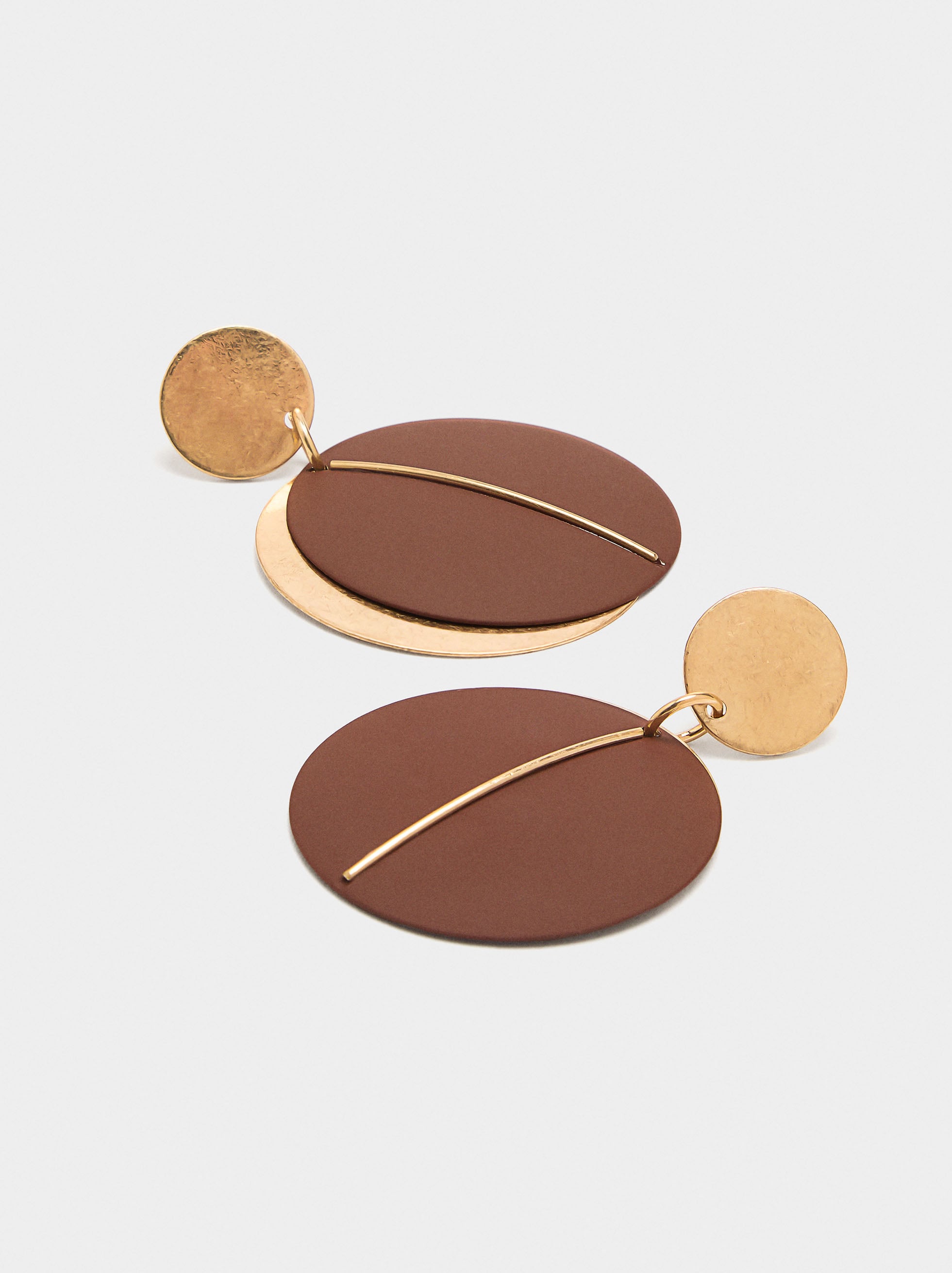Pendientes Redondos Con Esmalte