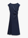 Vestido Midi Con Drapeado
