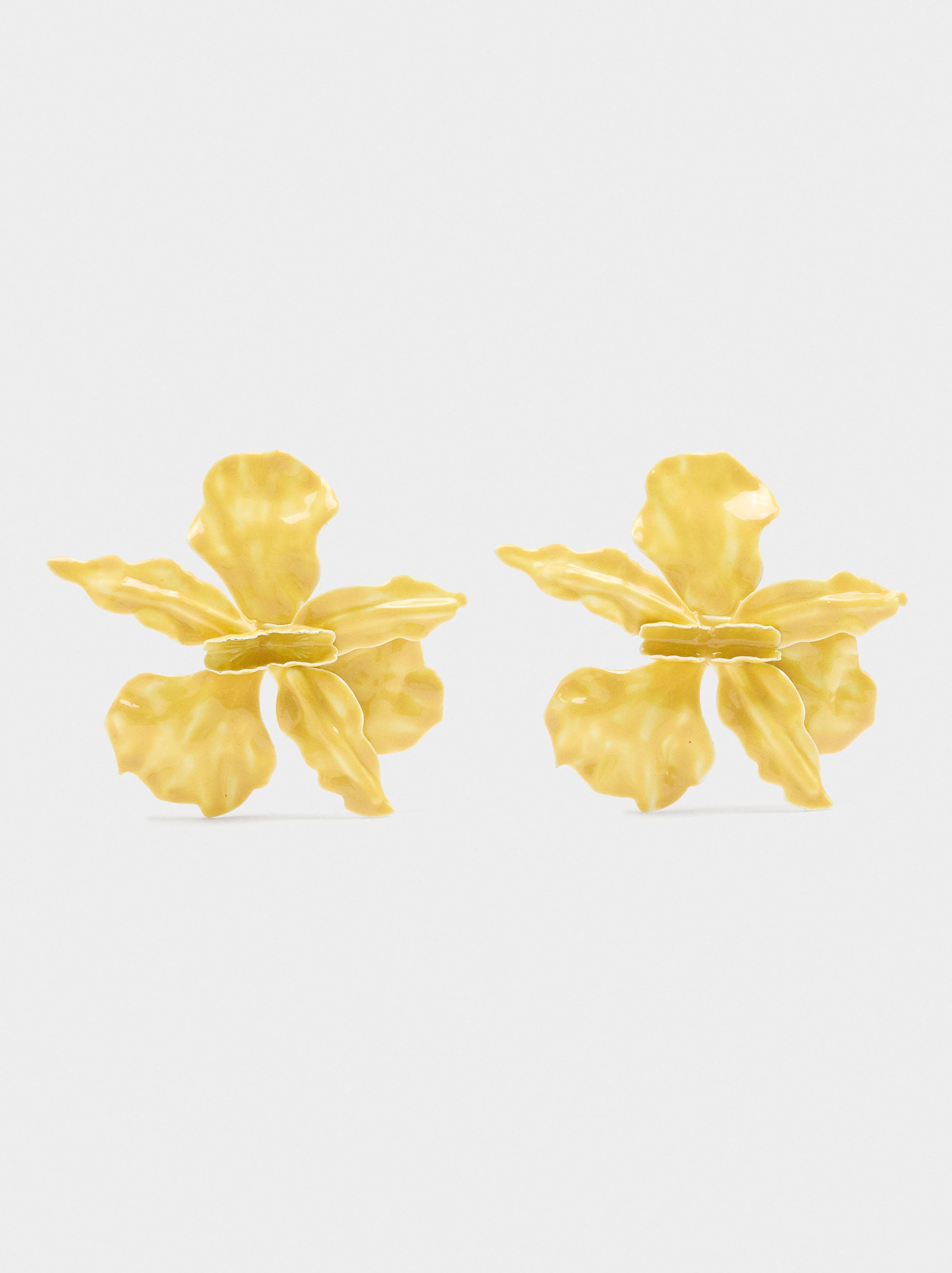 Pendientes Maxi Flor Con Esmalte