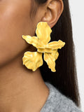 Pendientes Maxi Flor Con Esmalte