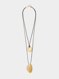 Collar Doble De Cordones Con Colgante
