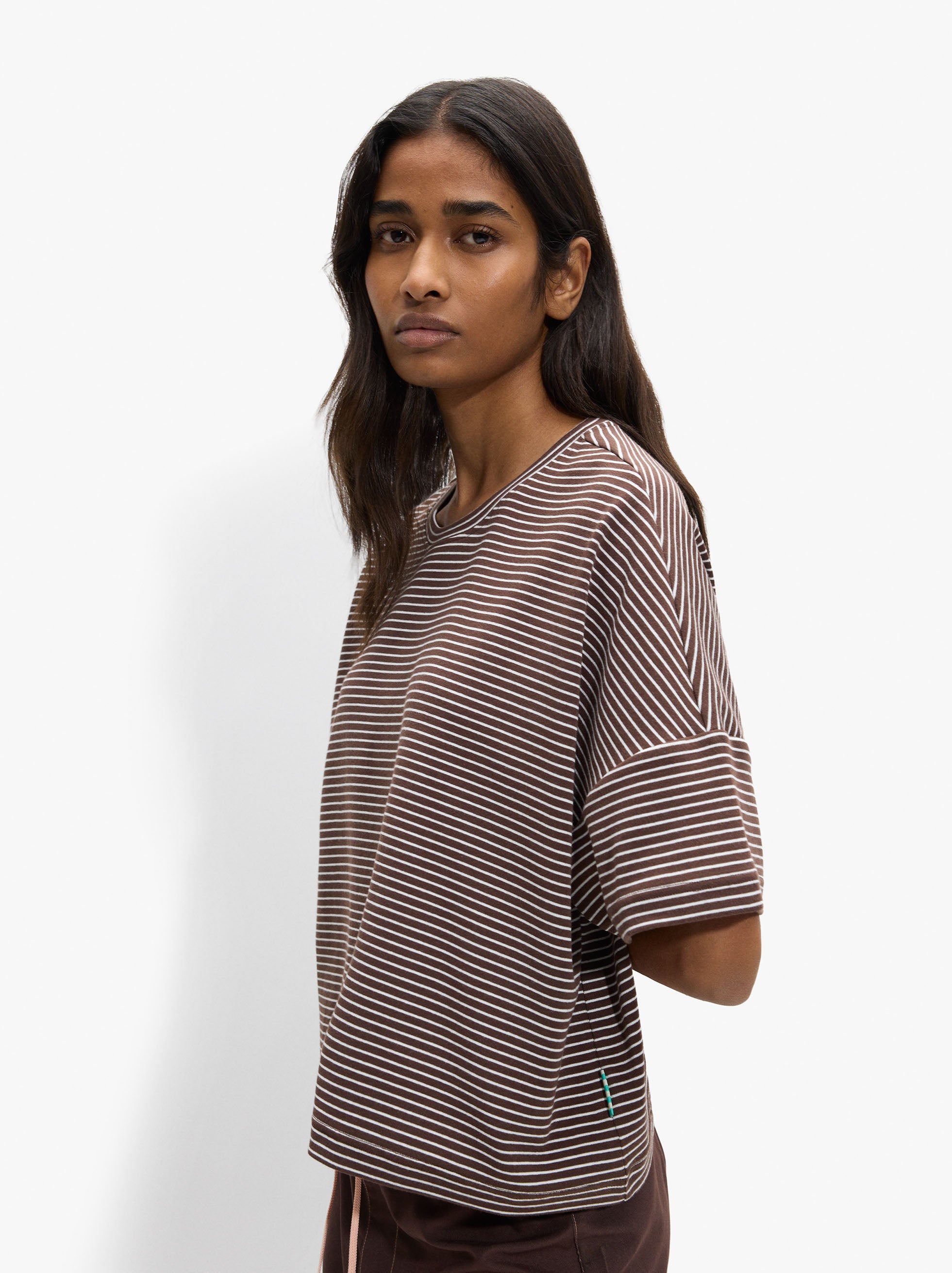 Camiseta De Algodón Con Rayas