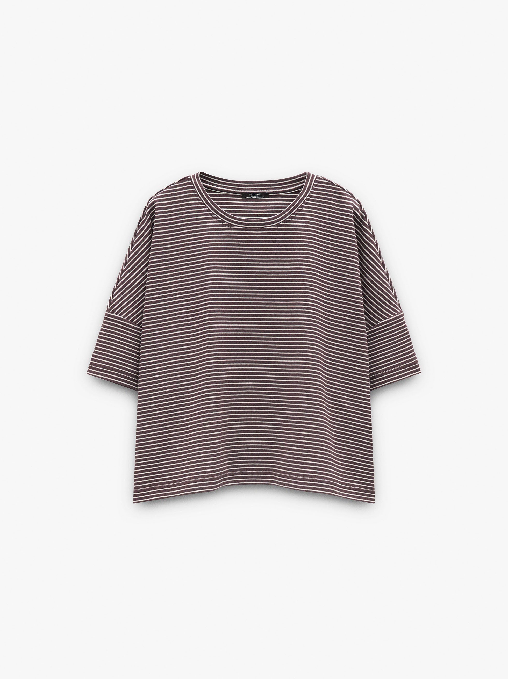 Camiseta De Algodón Con Rayas