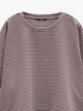 Camiseta De Algodón Con Rayas