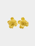 Pendientes Flor Esmaltada Con Relieve