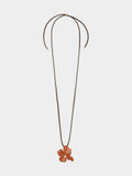 Collar De Cordón Con Flor Esmaltada