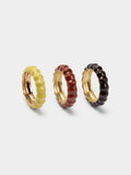 Set De Anillos Con Ondas Y Esmalte