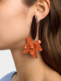 Pendientes Maxi Flor Con Esmalte