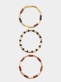 Set De Pulseras Elásticas Cuentas Cilíndricas