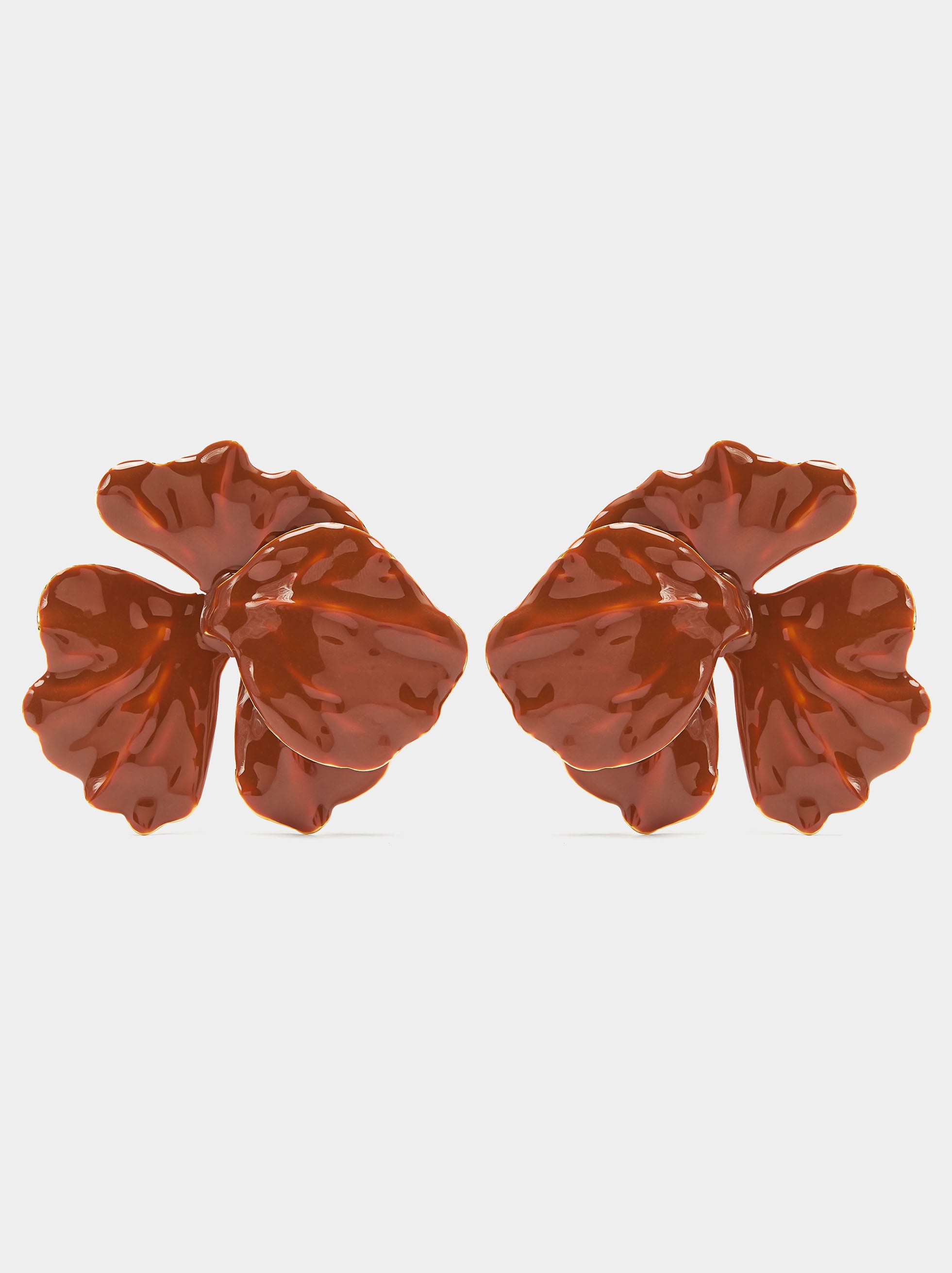 Pendientes Maxi Flor Con Esmalte