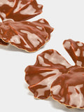 Pendientes Maxi Flor Con Esmalte