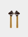 Pendientes Maxi Flor Con Flecos