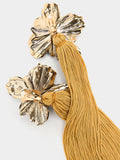 Pendientes Maxi Flor Con Flecos