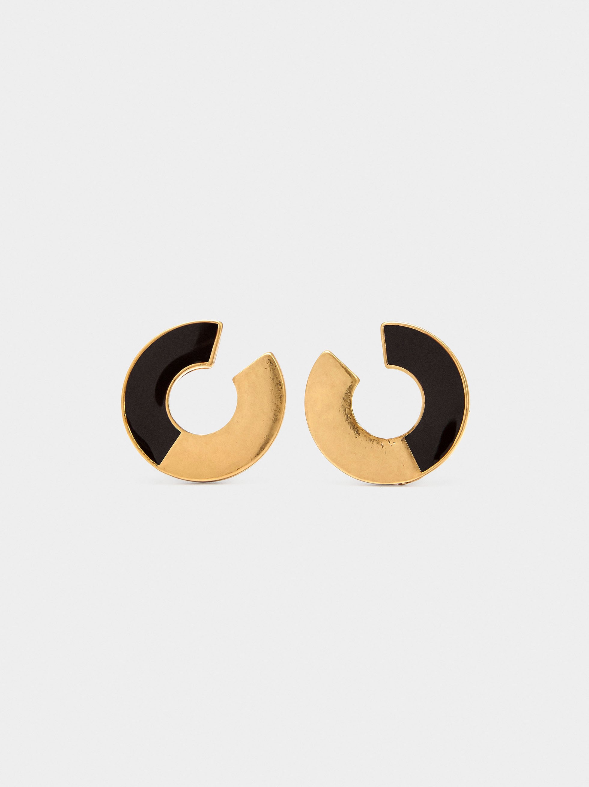 Pendientes Redondos Con Esmalte