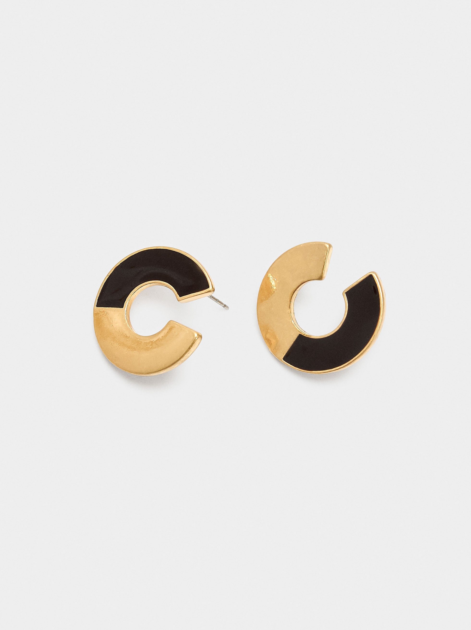 Pendientes Redondos Con Esmalte