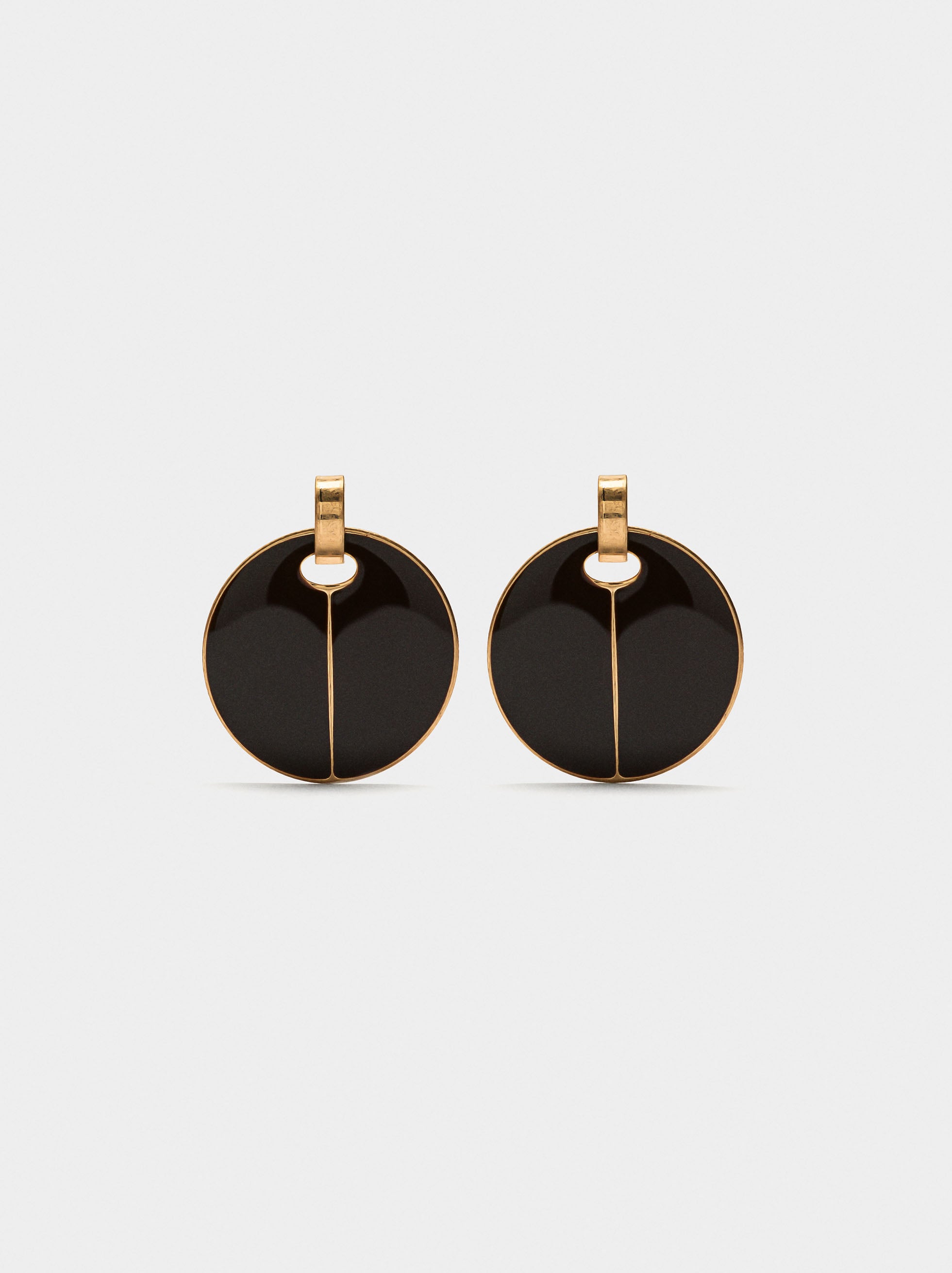 Pendientes Redondos Con Esmalte