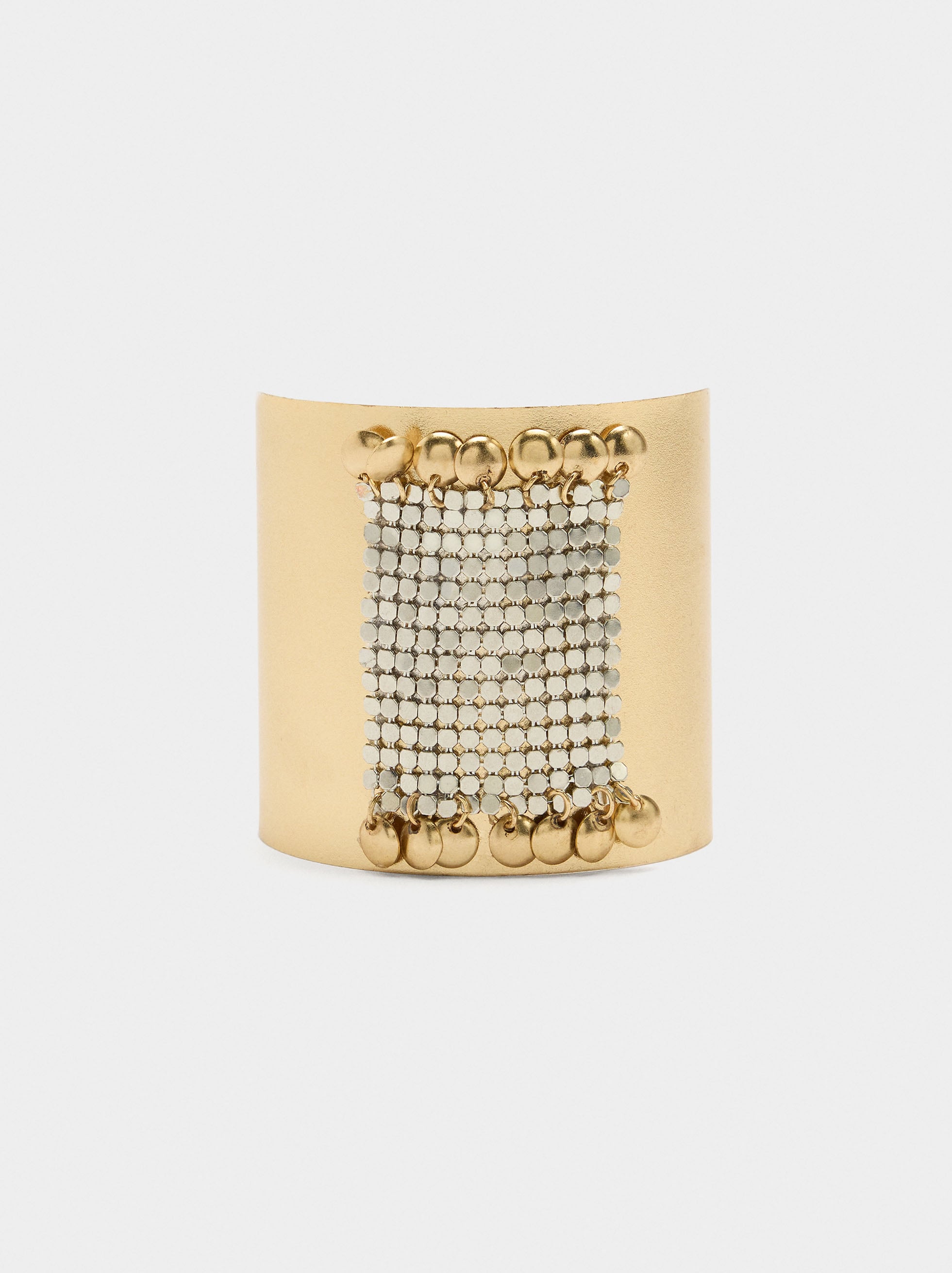 Pulsera Abierta Con Detalle De Esferas