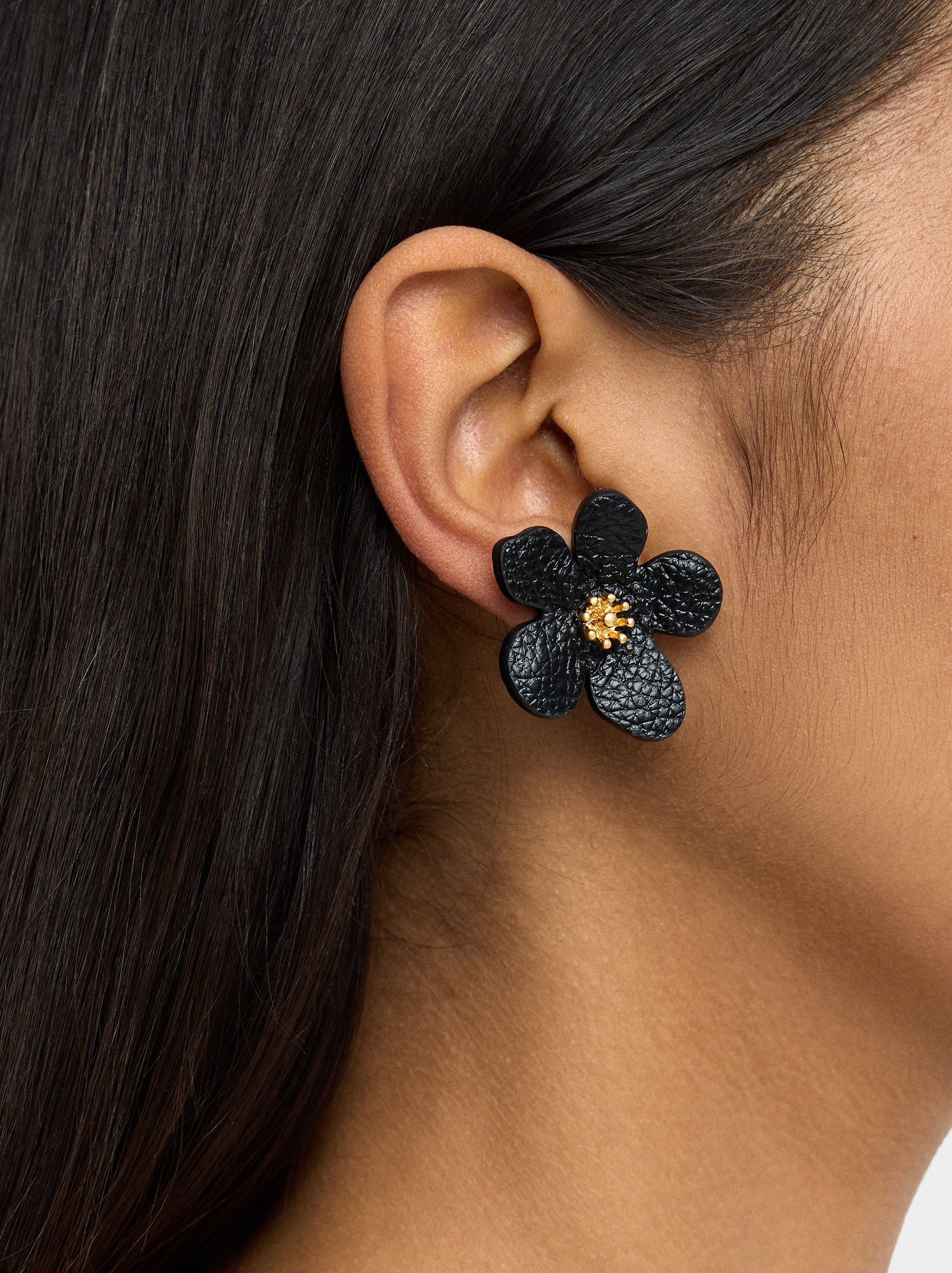 Pendientes Maxi Flor Efecto Piel
