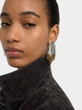 Pendientes Maxi Rombos Con Flecos