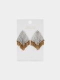 Pendientes Maxi Rombos Con Flecos