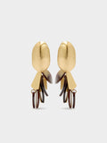 Pendientes Maxi Ovales Con Pétalos