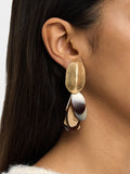 Pendientes Maxi Ovales Con Pétalos