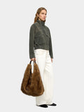 Bolso Hobo Efecto Pelo