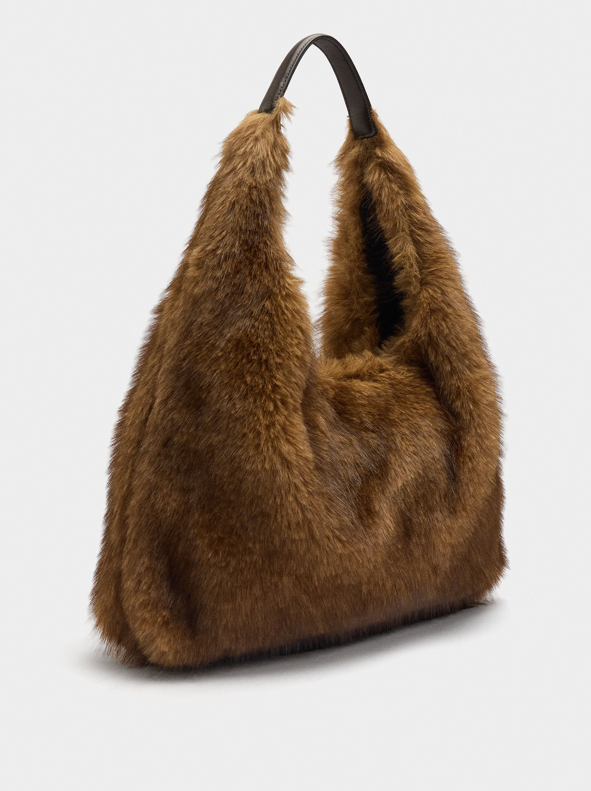 Bolso Hobo Efecto Pelo