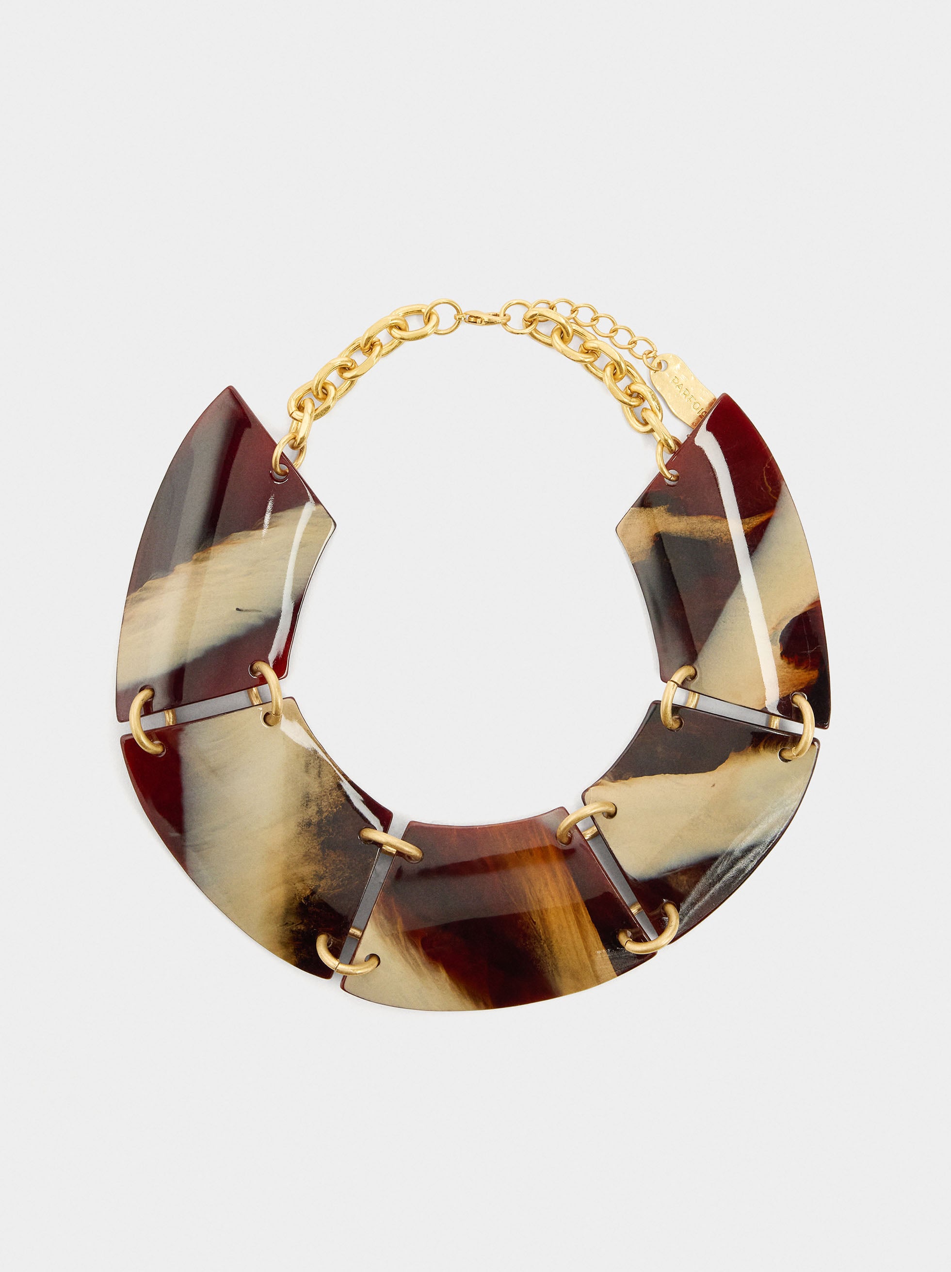 Maxi Collar Corto Efecto Piedra